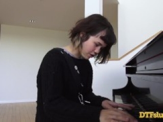 Shows piano skills followed