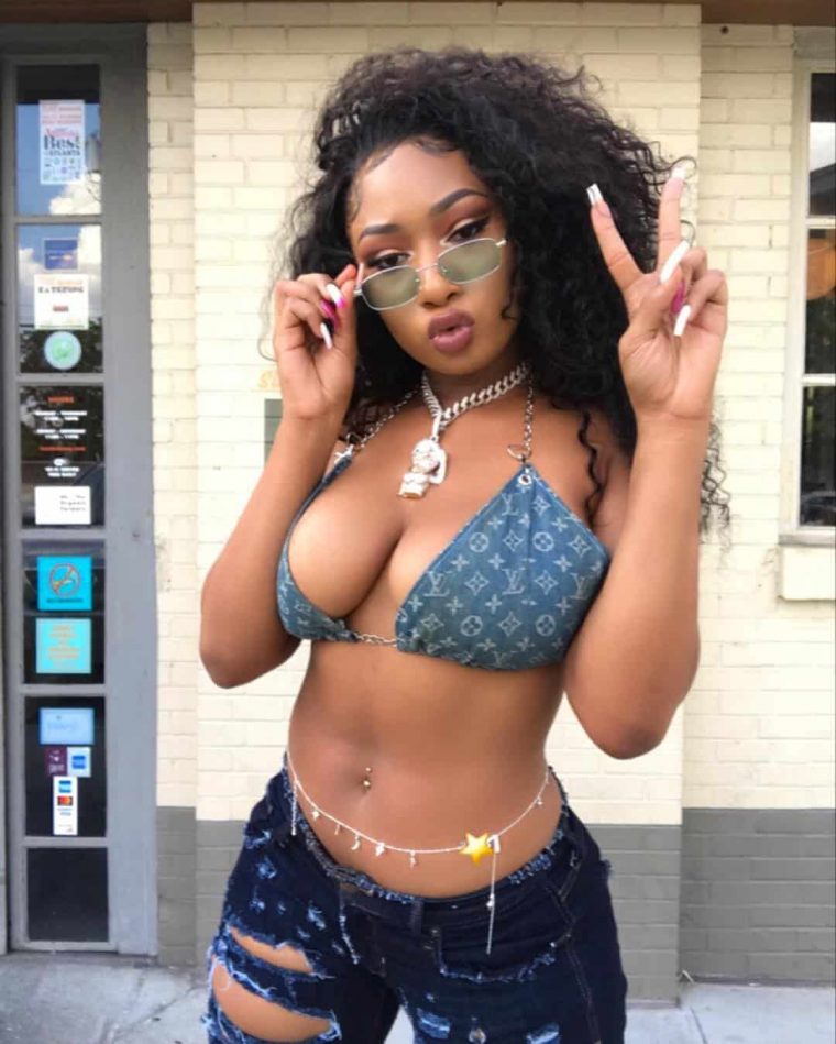 Black L. reccomend megan thee stallion tits