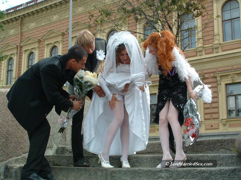 Bride has orgy