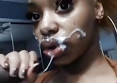 Spanking african girl suck penis cumshot