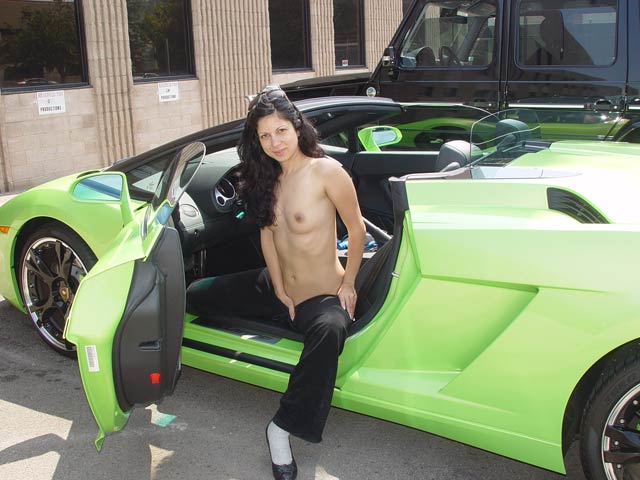 Kira mayer topless lamborghini