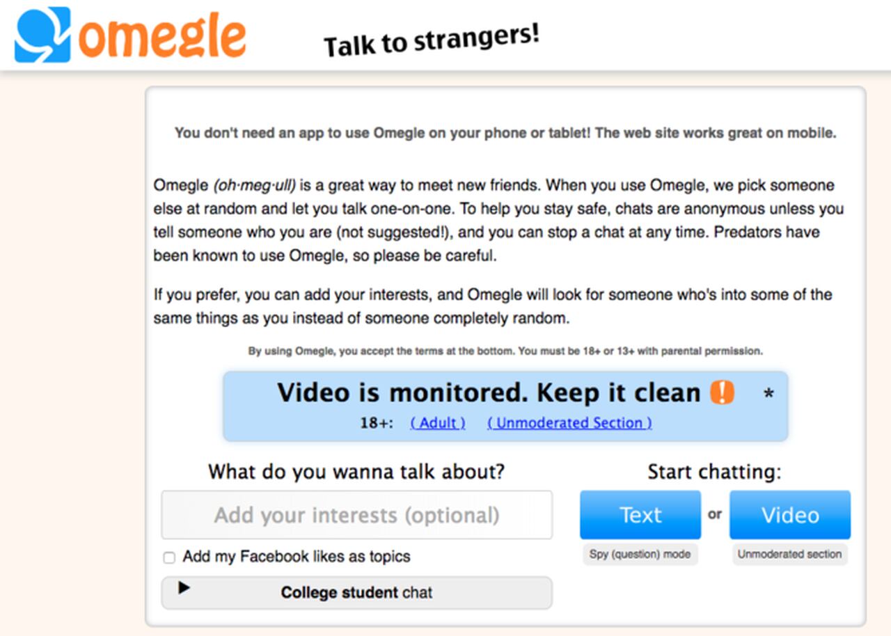 Good в. P. recommendet omegle gave skype connect