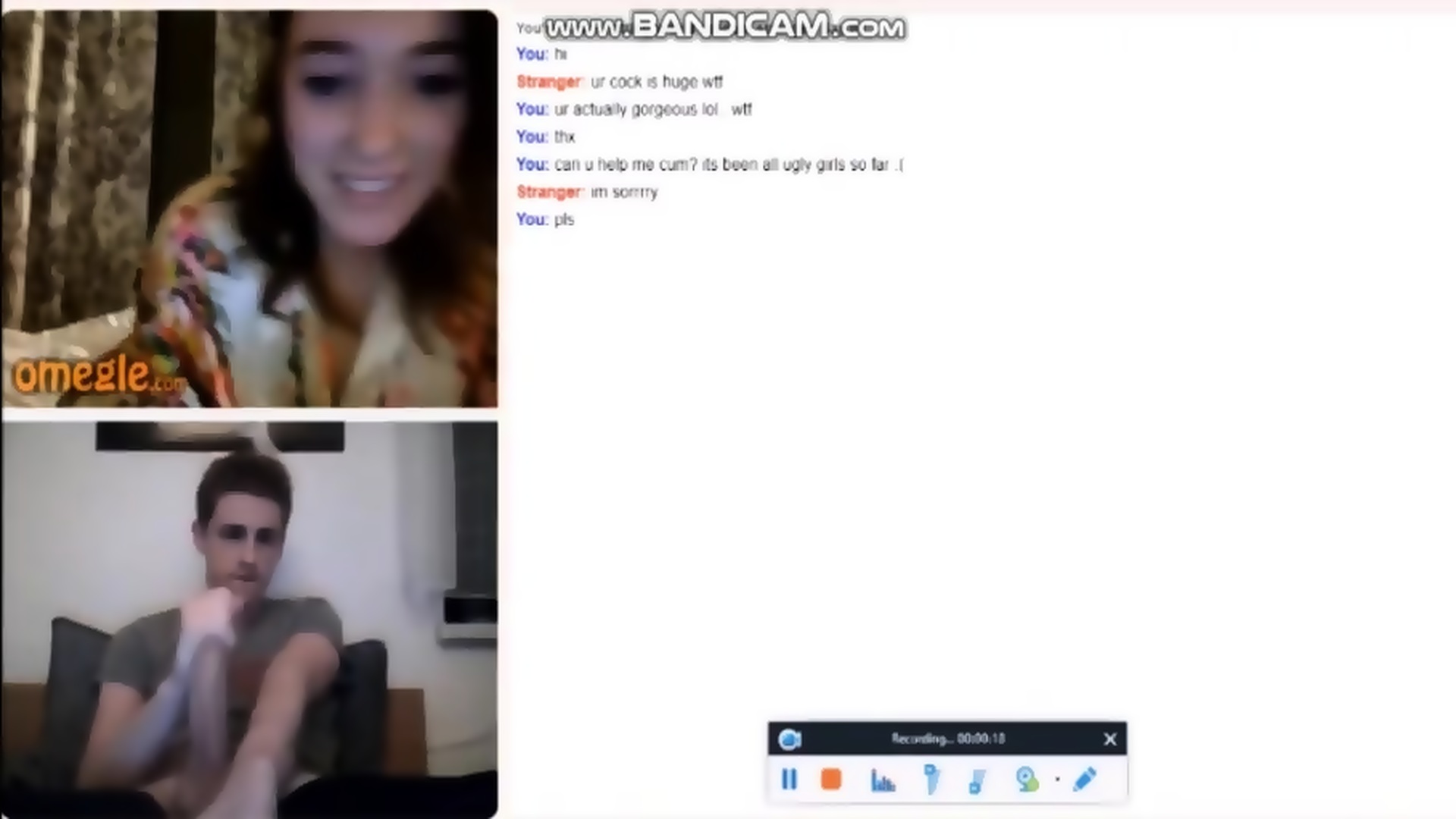 best of Omegle with stranger plays girlfriend tits