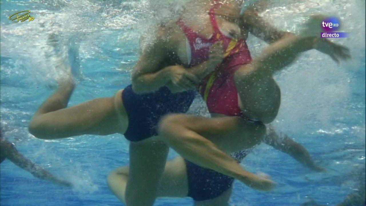 Water polo girls tits popping wedgies