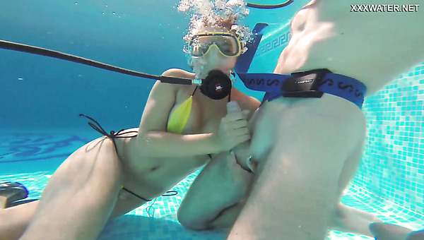 Cutie russian diver tits underwater