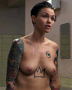 Ruby Rose Naked in Orange Is The New Black.