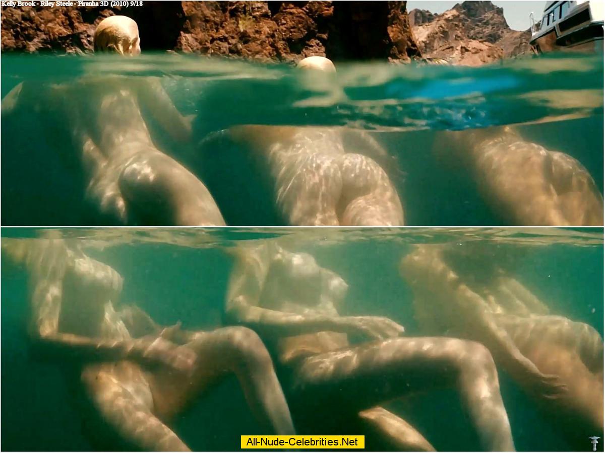 Kelly brook piranha swimming naked