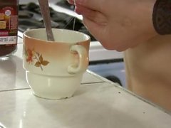Barista makes coffee using breast milk