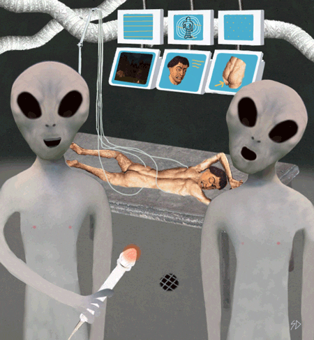 Aliens setting probe