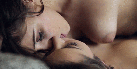 Brazilian lesbians make kiss passionately