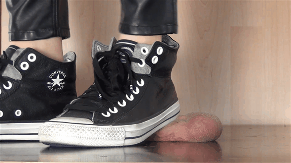 Converse sneaker trample