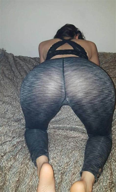 Candid teen black leggings leaning over