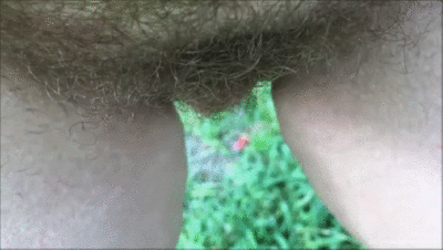 best of Peeing grass outside pussy from closeup