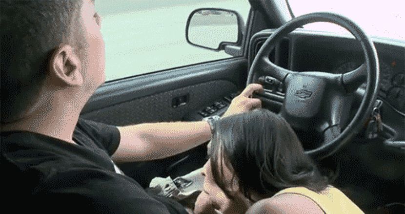best of Fixed daddy driving makes while squirt