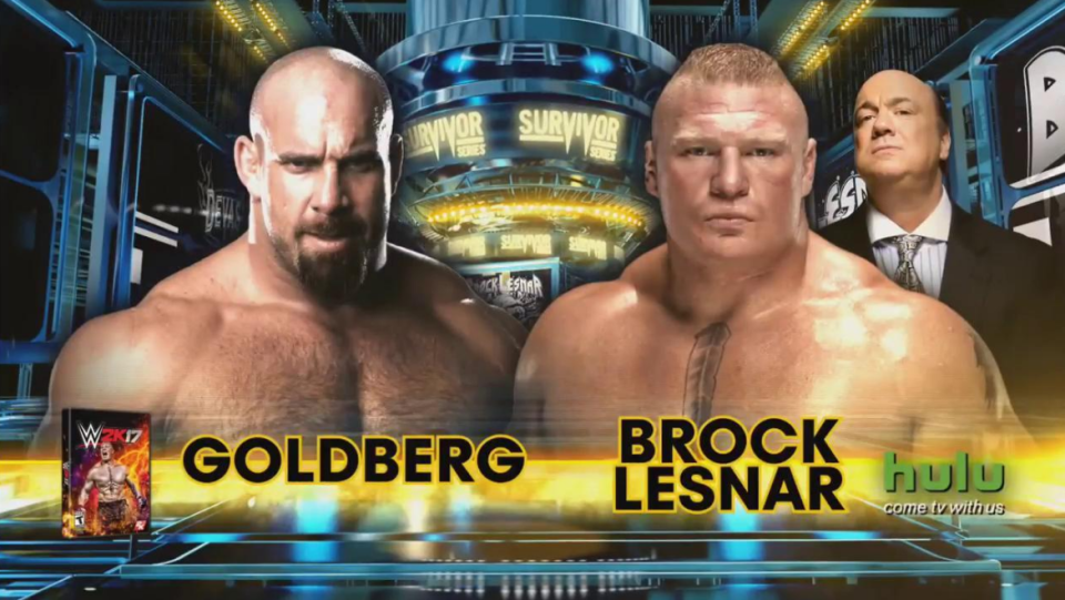 Survivor series brock lesnar goldberg full