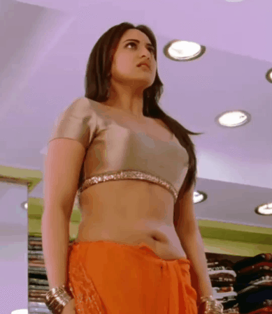 best of Bhabi boobs desi orange indian saree