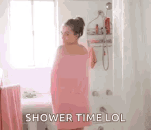 Really cute chick taking foamy shower