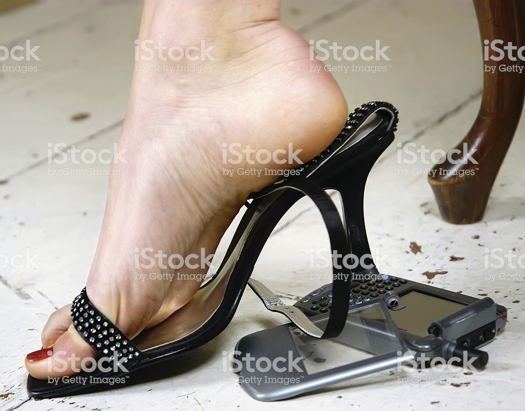 Crushed under high heels while folding