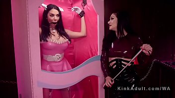 Transformation latex doll with mask