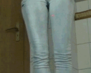Russian girl pissing jeans
