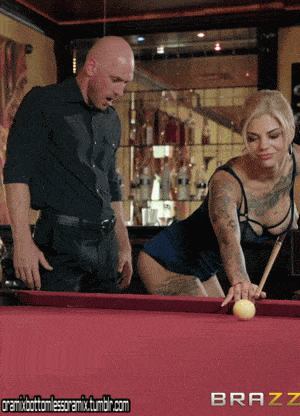 Slut takes cocks pool table