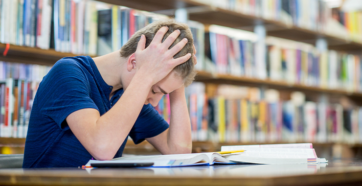 Stressed student talked into taking study